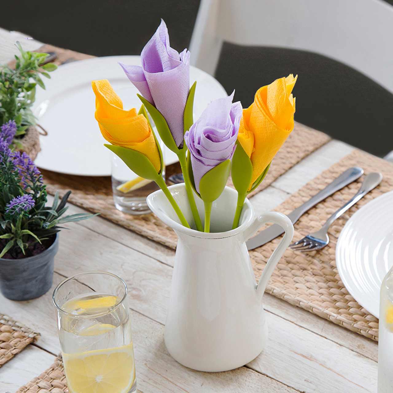 Kit 16 Flores Porta Guardanapos Jantar Elegante - Frete Grátis