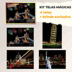 Kit com 4 Telas de Desenhos Mágicos Lumier + Caneta Exclusiva + (Frete Grátis)