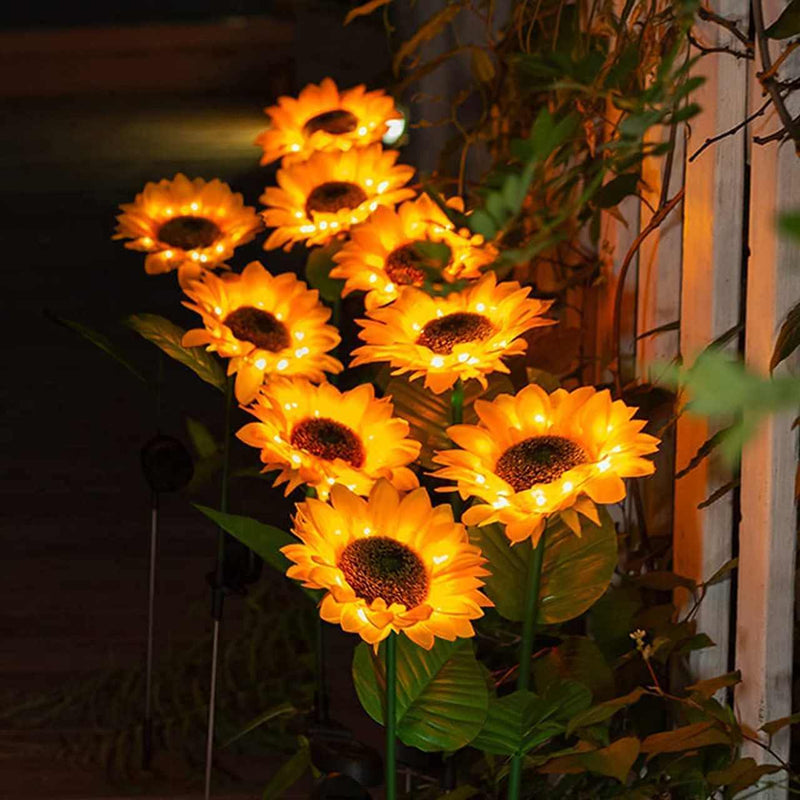 SUNFLOWER - Girassóis LED por Energia Solar (Acompanha Painel Solar)