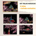 Kit com 4 Telas de Desenhos Mágicos Lumier + Caneta Exclusiva + (Frete Grátis)