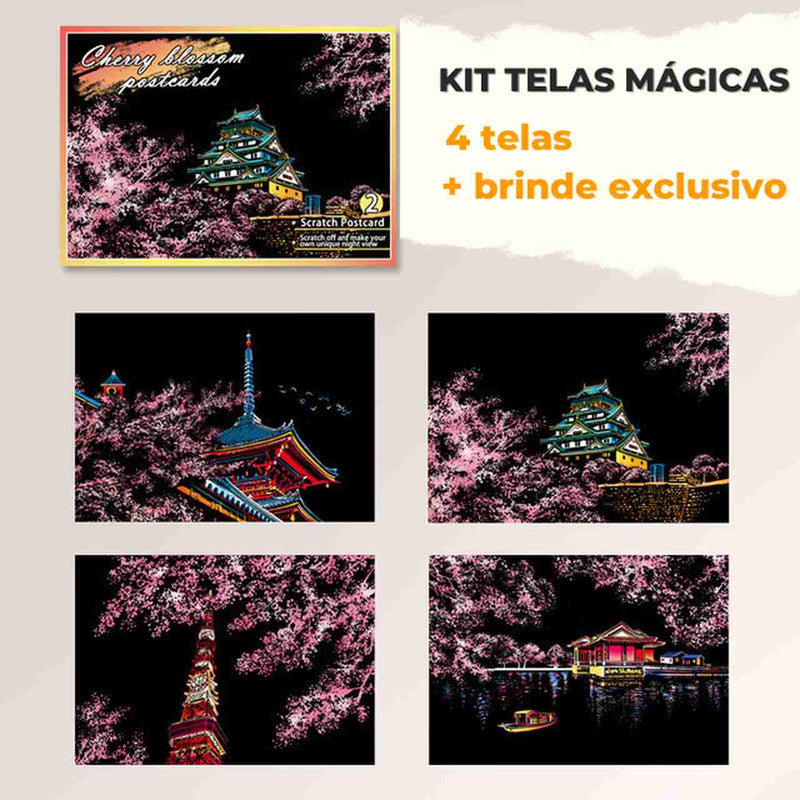 Kit com 4 Telas de Desenhos Mágicos Lumier + Caneta Exclusiva + (Frete Grátis)
