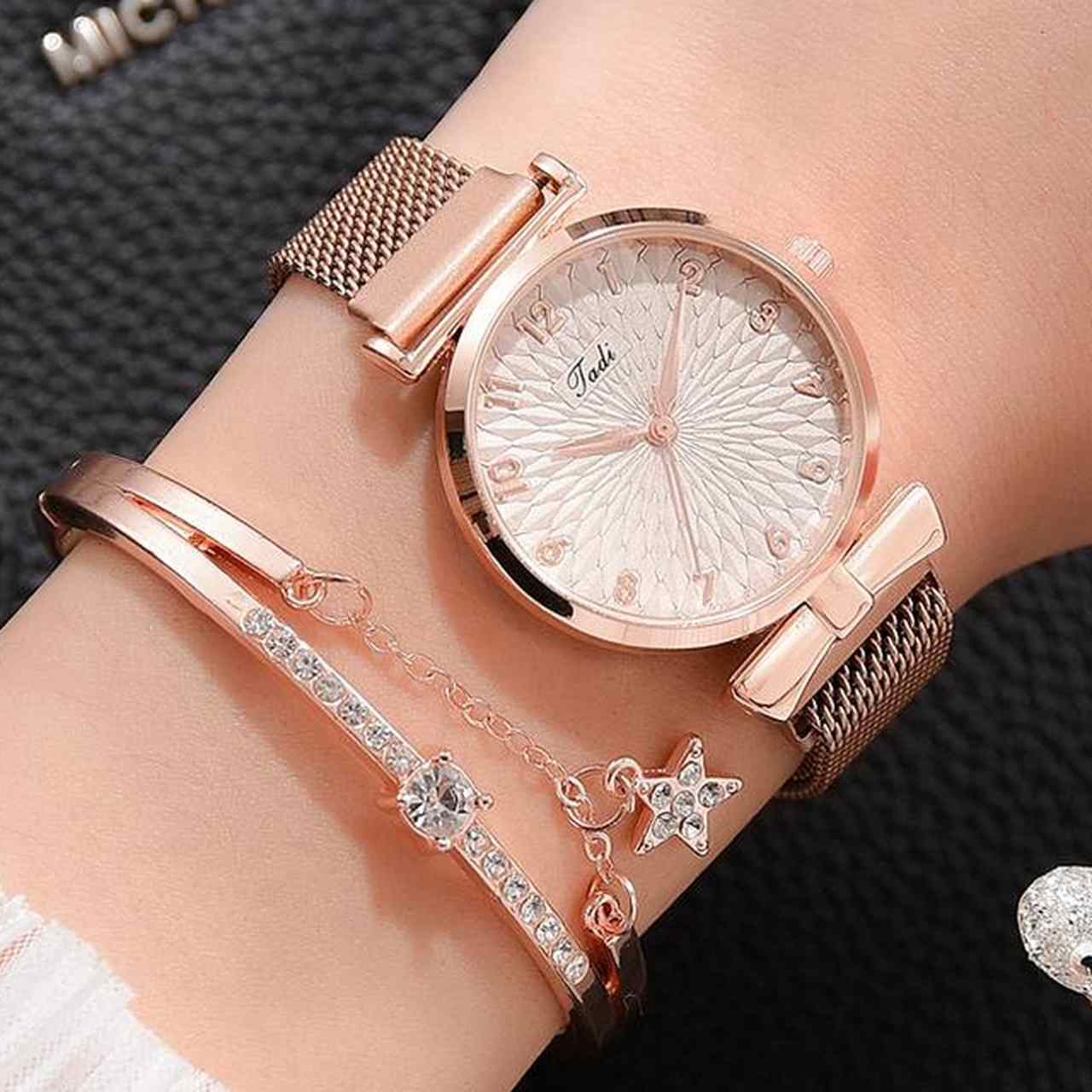 Relógio Feminino Royale + Pulseira Grátis - Frete Grátis