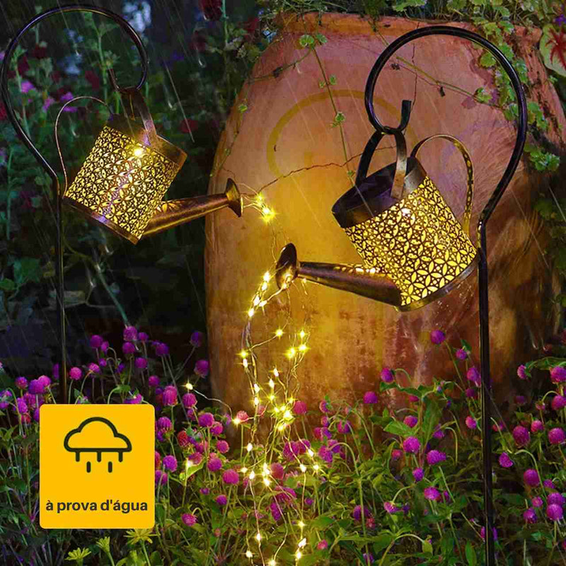 SOLARE® - Regador Encantado LEDs Solar + Suporte (Decorações, Jardins, Quintais)