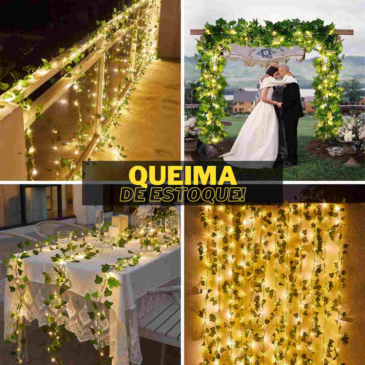 LUMI® - Folhas Artificiais Com Luzes LED - Decorações, Festas, Casamentos - Frete Grátis