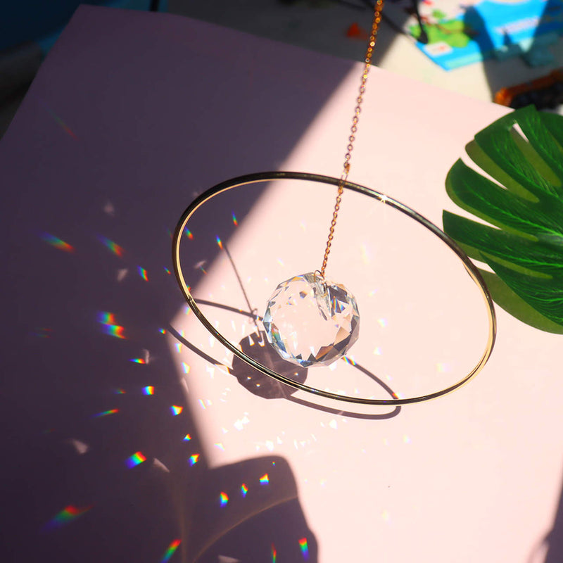 SunDesire - Pêndulo de Cristal Apanhador de Sol - Decoração Artesanal Brilhante