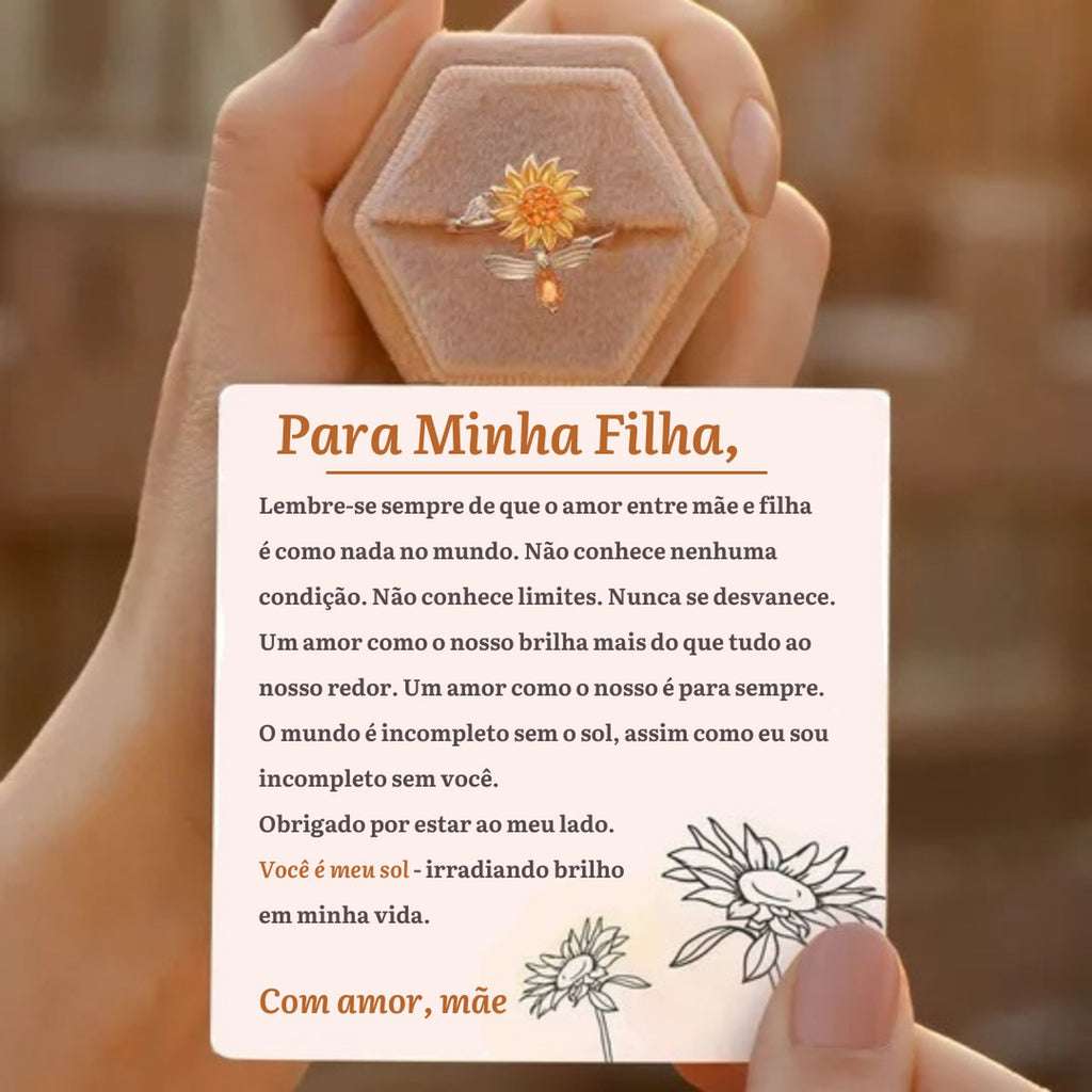 SUNN® - Anel Girassol Spinner - Antiestresse