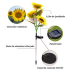 SUNFLOWER - Girassóis LED por Energia Solar (Acompanha Painel Solar)