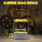 LEDNOTE® - Placa de LED Personalizável & Apagável com Caneta Mágica (USB)