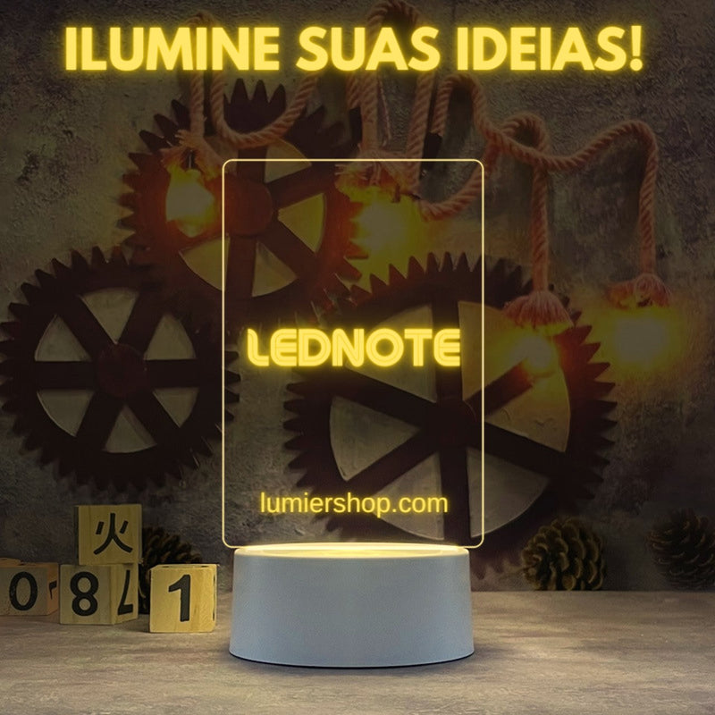 LEDNOTE® - Placa de LED Personalizável & Apagável com Caneta Mágica (USB)