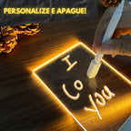 LEDNOTE® - Placa de LED Personalizável & Apagável com Caneta Mágica (USB)
