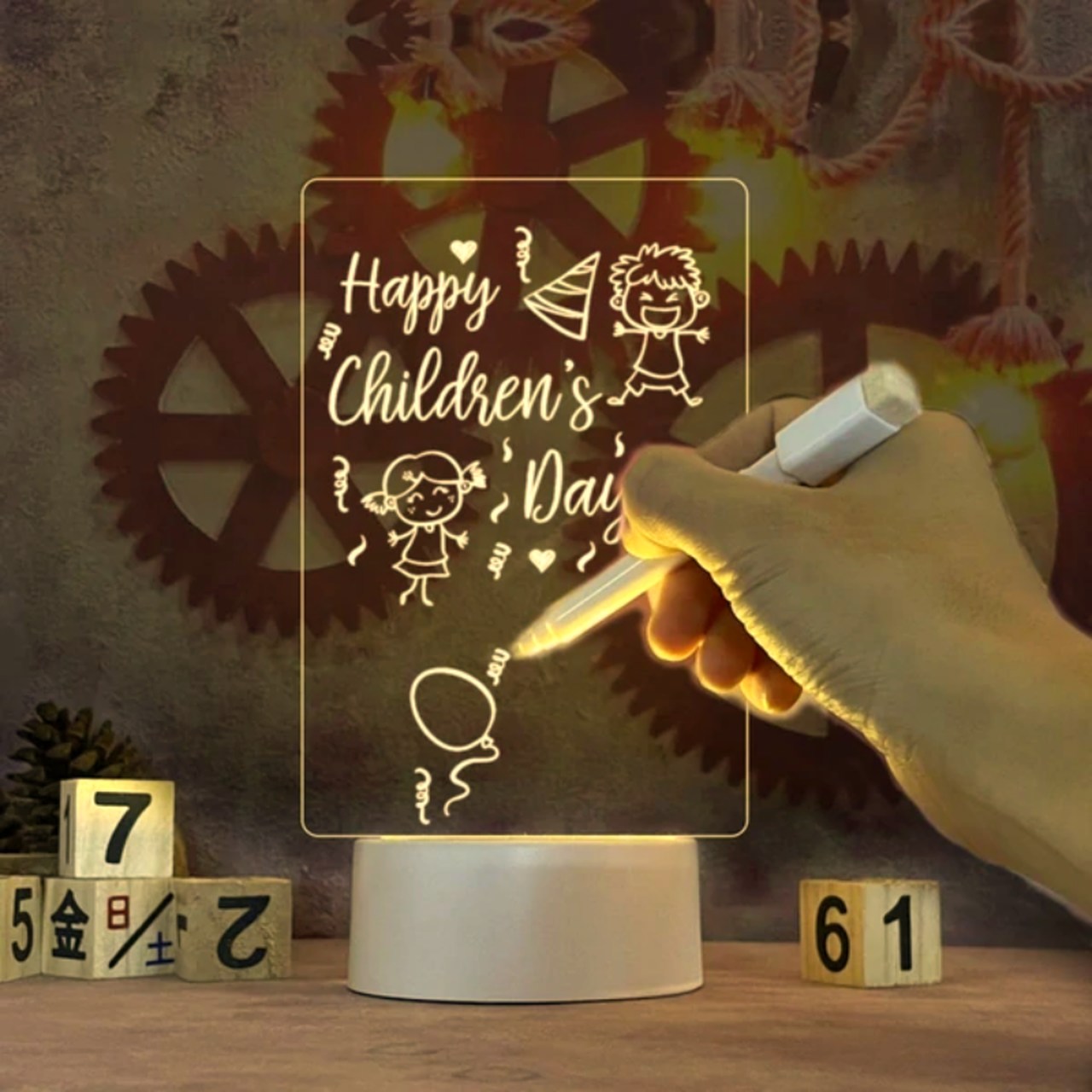 LEDNOTE® - Placa de LED Personalizável & Apagável com Caneta Mágica (USB)