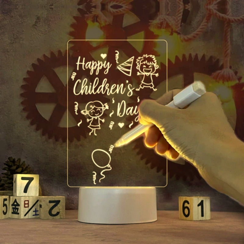 LEDNOTE® - Placa de LED Personalizável & Apagável com Caneta Mágica (USB)